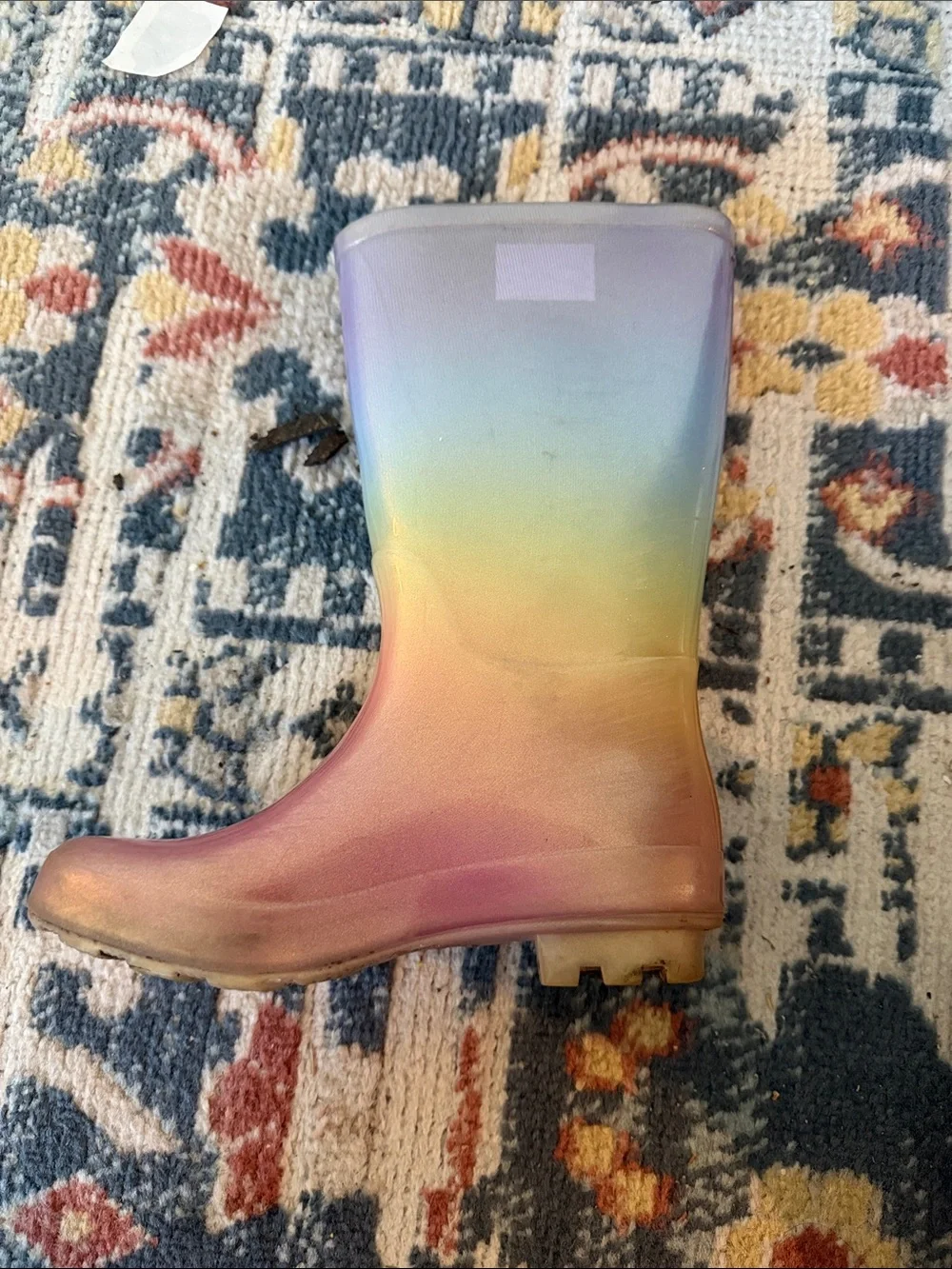 Cat & Jack Kids Rainbow Ombre Jelly Rain Boots - Pink, Purple Green Yellow, Blue